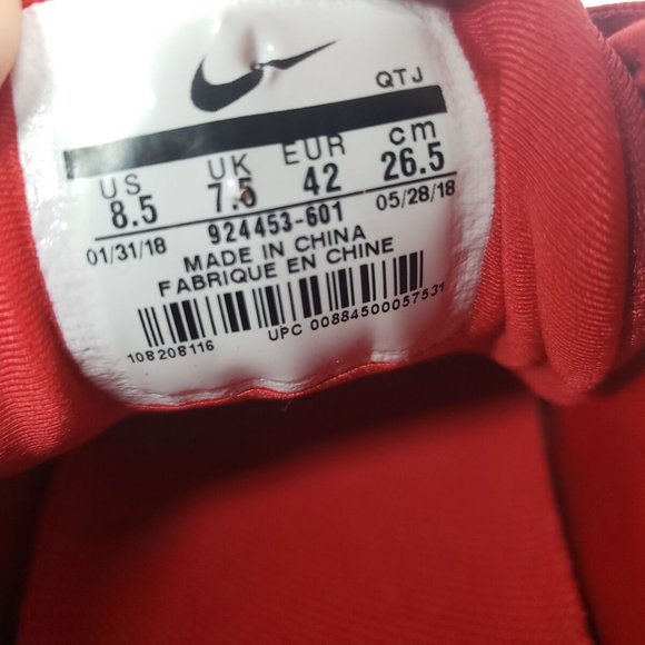 Nike Air Vapormax Plus USA Mens Red Athletic Sneaker Size 8.5 924453-601 - Picture 9 of 9